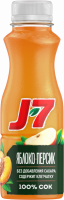 Сок J7 Яблоко, персик с мякотью, 0.3л