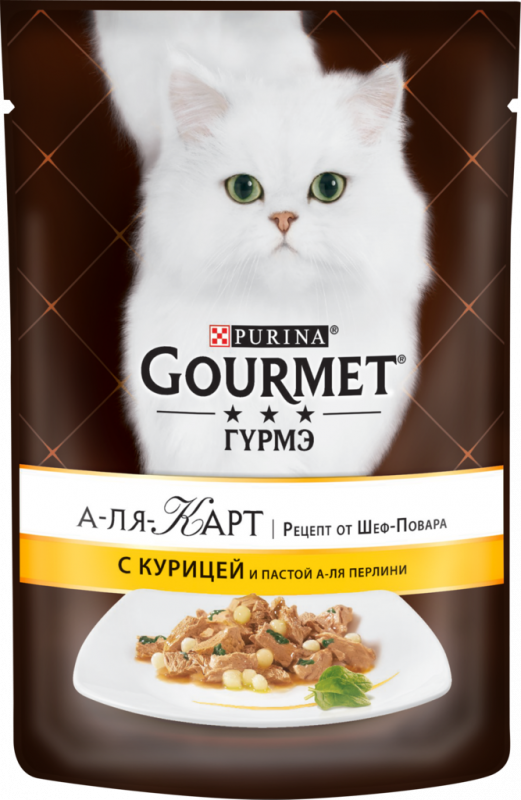 Корм консервированный для взрослых кошек GOURMET А-ля Карт с курицей, пастой и шпинатом, 85г Корм консервированный для взрослых кошек GOURMET А-ля Карт с курицей, пастой и шпинатом, 85г