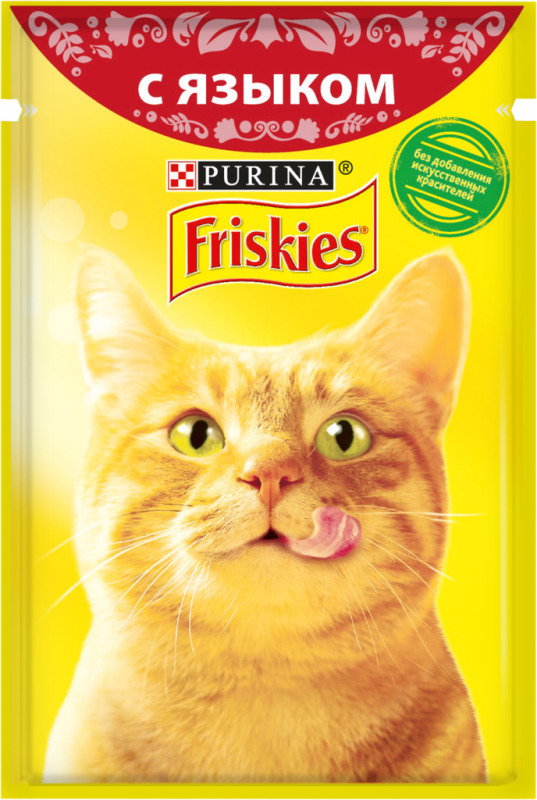 Корм консервированный для взрослых кошек FRISKIES с языком в подливе, 85г Корм консервированный для взрослых кошек FRISKIES с языком в подливе, 85г