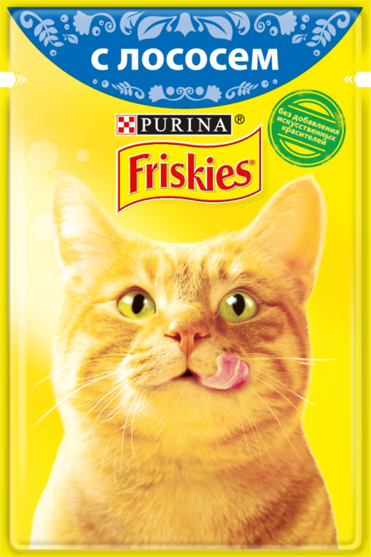 Корм консервированный для взрослых кошек FRISKIES с лососем в подливе, 85г Корм консервированный для взрослых кошек FRISKIES с лососем в подливе, 85г