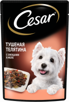 Корм консервированный для взрослых собак CESAR с телятиной и овощами, для всех пород, 85г