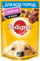 Корм консервированный для взрослых собак PEDIGREE желе с ягненком, для всех пород, 85г