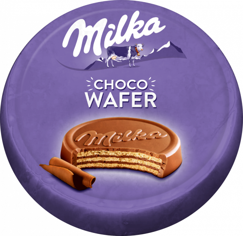 Вафли MILKA с начинкой с какао, покрытые молочным шоколадом, 30г