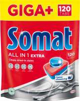 Таблетки для посудомоечной машины SOMAT All in 1 Extra, 120шт