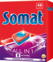 Таблетки для посудомоечной машины SOMAT All in 1, 48шт