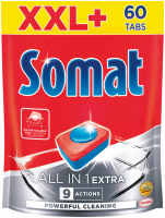 Таблетки для посудомоечной машины SOMAT All in 1 Extra, 60шт