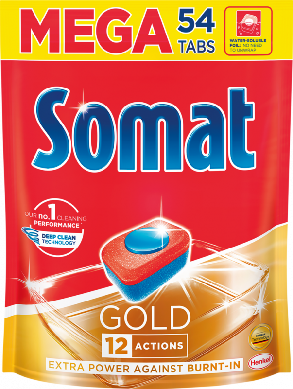 Таблетки для посудомоечной машины SOMAT Gold, 54шт