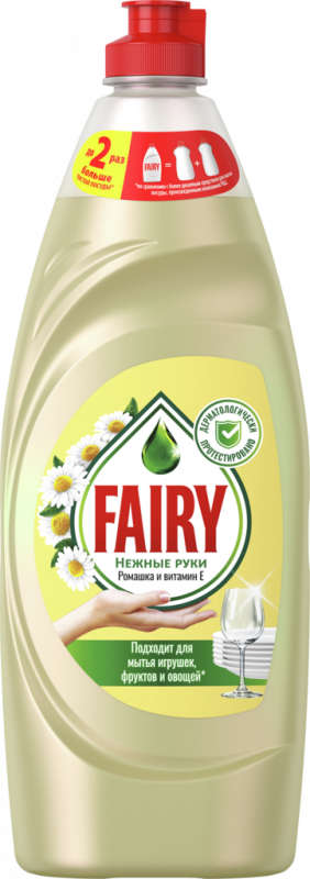 Средство для мытья посуды FAIRY Нежные руки Ромашка и витамин Е, 650мл