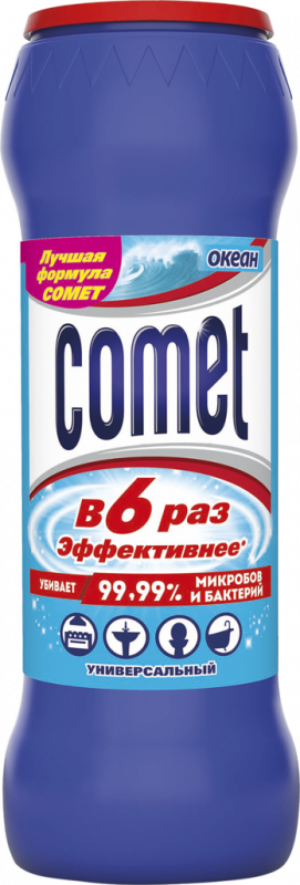 Порошок для чистки COMET Океан с хлоринолом, 475г