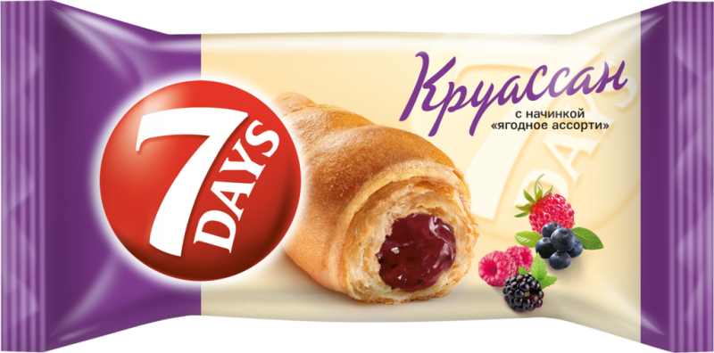 Круассан 7DAYS Ягодное ассорти, 65г