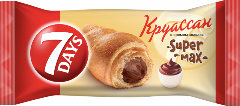 Круассан 7DAYS Super Max с кремом какао, 110г Круассан 7DAYS Super Max с кремом какао, 110г