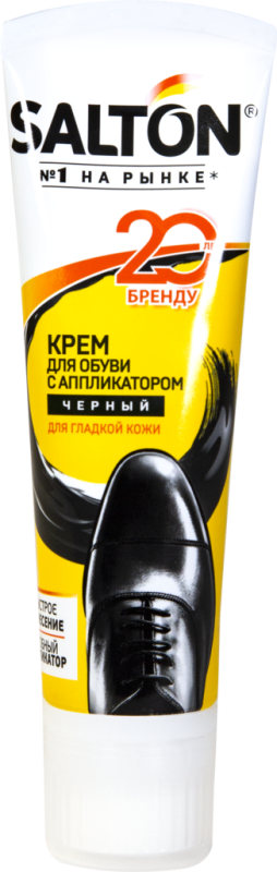 Крем для обуви SALTON С норковым маслом в тубе черный Крем для обуви SALTON С норковым маслом в тубе черный