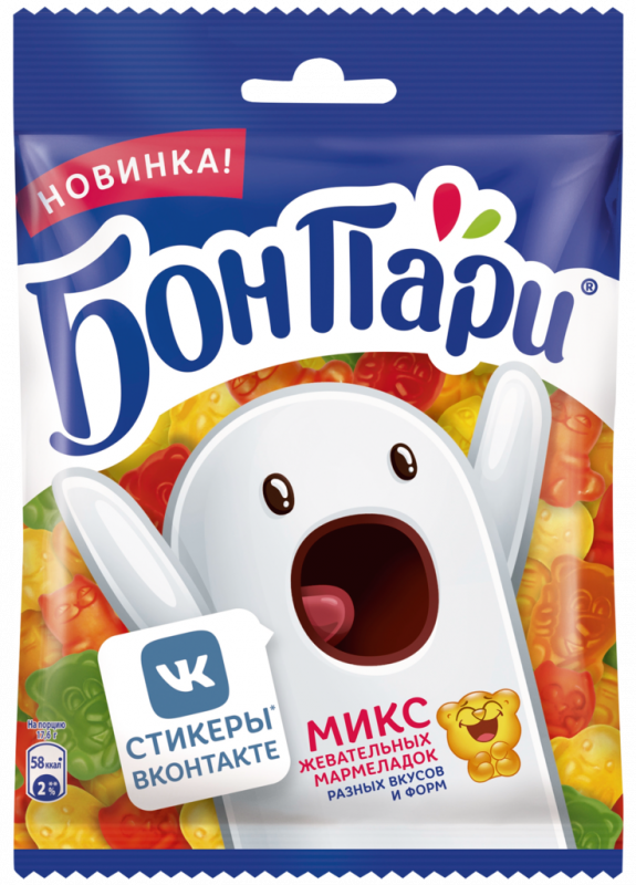 Мармелад жевательный БОН ПАРИ Стикеры, 75г