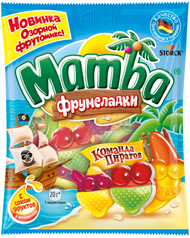 Мармелад жевательный MAMBA Фрумеладки Команда пиратов, 70г