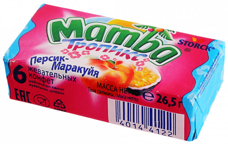 Конфеты жевательные MAMBA Тропикс, 26,5г