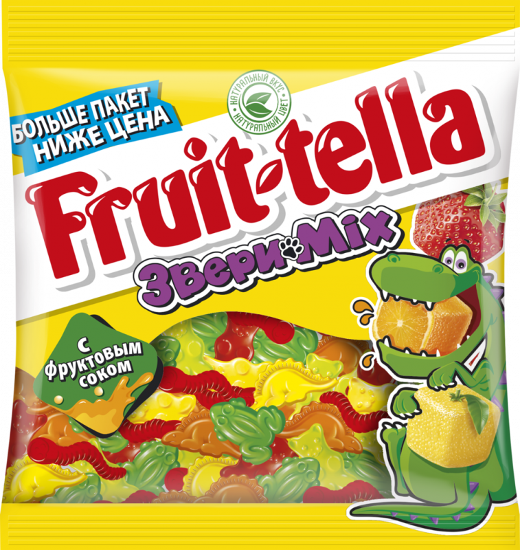 Мармелад жевательный FRUIT-TELLA Звери mix, 150г Мармелад жевательный FRUIT-TELLA Звери mix, 150г