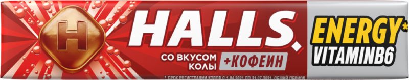 Конфеты HALLS со вкусом колы, 25г