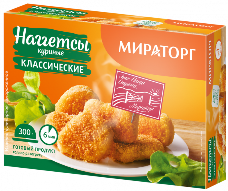 Наггетсы куриные МИРАТОРГ Классические, 300г