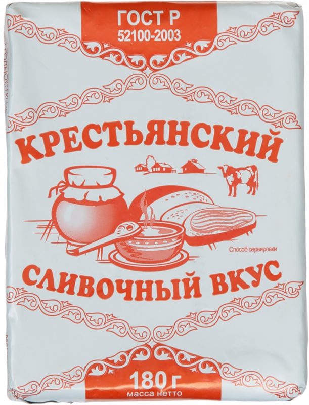 Спред растительно-жировой КРЕСТЬЯНСКИЙ Сливочник 60%, 180г