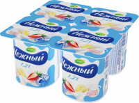 Продукт йогуртный CAMPINA Нежный с соком банана и клубники 1,2%, без змж, 100г