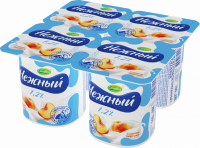 Продукт йогуртный CAMPINA Нежный с соком персика 1,2%, без змж, 4x100г