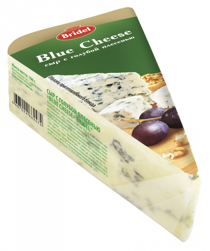 Сыр BRIDEL Blue Cheese с голубой плесенью 51%, без змж, 100г Сыр BRIDEL Blue Cheese с голубой плесенью 51%, без змж, 100г